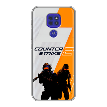 Силиконовый чехол на Motorola Moto G9 Play с принтом Counter Strike