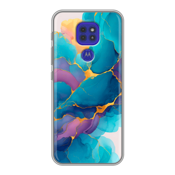 Силиконовый чехол на Motorola Moto G9 Play с принтом Мрамор блестки Силиконовый чехол на Motorola Moto G9 Play с принтом Мрамор блестки