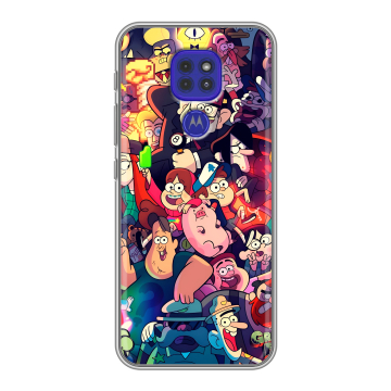 Силиконовый чехол на Motorola Moto G9 Play с принтом Gravity Falls Гравити Фолз