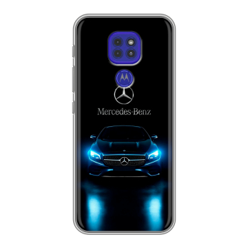 Силиконовый чехол на Motorola Moto G9 Play с принтом Mercedes Мерседес