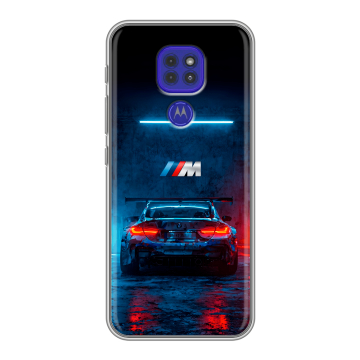 Силиконовый чехол на Motorola Moto G9 Play с принтом BMW БМВ
