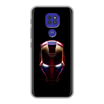 Силиконовый чехол на Motorola Moto G9 Play с принтом IronMan Железный человек