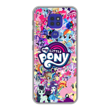 Силиконовый чехол на Motorola Moto G9 Play с принтом My little pony Дружба чудо