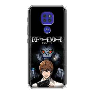 Силиконовый чехол на Motorola Moto G9 Play с принтом Death note Тетрадь смерти Силиконовый чехол на Motorola Moto G9 Play с принтом Death note Тетрадь смерти