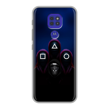 Силиконовый чехол на Motorola Moto G9 Play с принтом Игра Кальмара