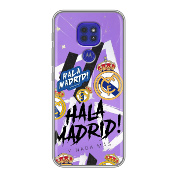 Силиконовый чехол на Motorola Moto G9 Play с принтом Real Madrid Реал Мадрид