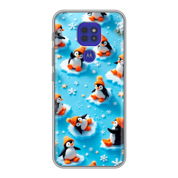Силиконовый чехол на Motorola Moto G9 Play с принтом Новый год