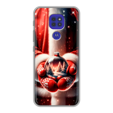 Силиконовый чехол на Motorola Moto G9 Play с принтом Новый год Силиконовый чехол на Motorola Moto G9 Play с принтом Новый год
