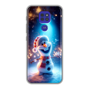 Силиконовый чехол на Motorola Moto G9 Play с принтом Новый год Силиконовый чехол на Motorola Moto G9 Play с принтом Новый год