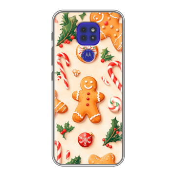 Силиконовый чехол на Motorola Moto G9 Play с принтом Новый год Силиконовый чехол на Motorola Moto G9 Play с принтом Новый год