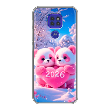 Силиконовый чехол на Motorola Moto G9 Play с принтом Новый год Силиконовый чехол на Motorola Moto G9 Play с принтом Новый год