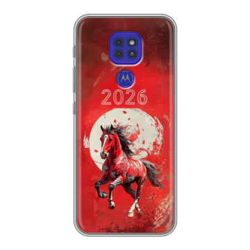 Силиконовый чехол на Motorola Moto G9 Play с принтом Новый год Силиконовый чехол на Motorola Moto G9 Play с принтом Новый год