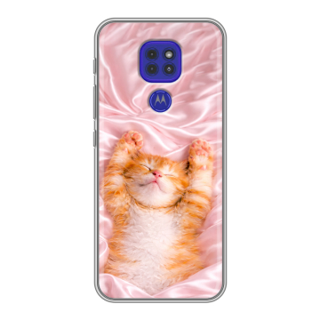Силиконовый чехол на Motorola Moto G9 Play с принтом женский