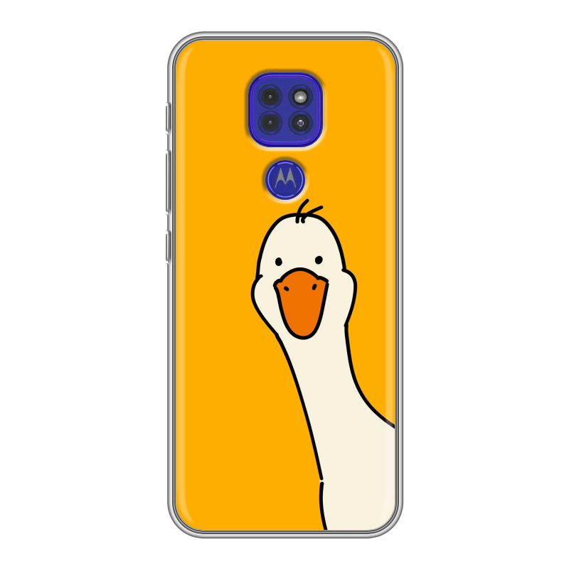 Силиконовый чехол на Motorola Moto G9 Play с принтом Утка Силиконовый чехол на Motorola Moto G9 Play с принтом Утка