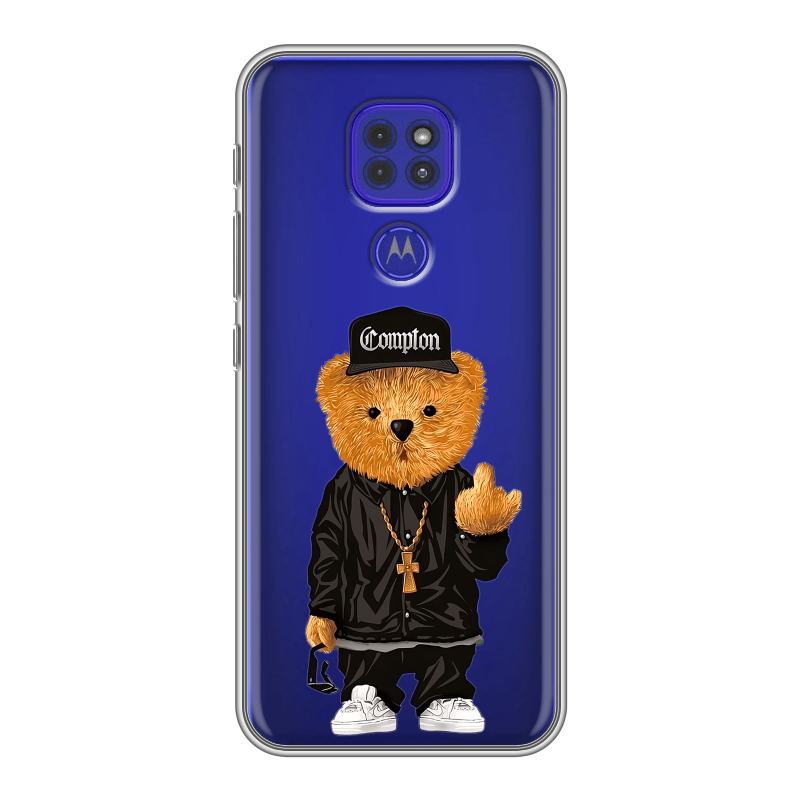 Силиконовый противоударный чехол на Motorola Moto G9 Play с принтом Мишка Силиконовый противоударный чехол на Motorola Moto G9 Play с принтом Мишка