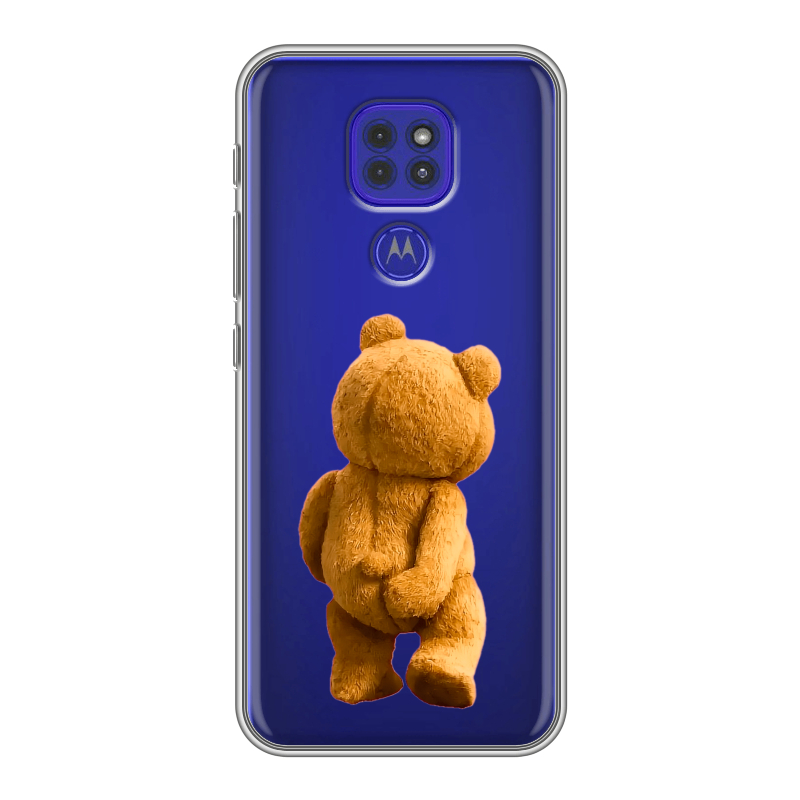 Силиконовый противоударный чехол на Motorola Moto G9 Play с принтом Медведь Силиконовый противоударный чехол на Motorola Moto G9 Play с принтом Медведь