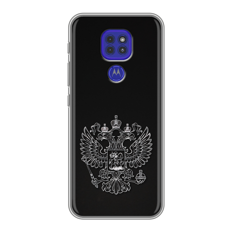 Силиконовый чехол на Motorola Moto G9 Play с принтом Герб России Силиконовый чехол на Motorola Moto G9 Play с принтом Герб России