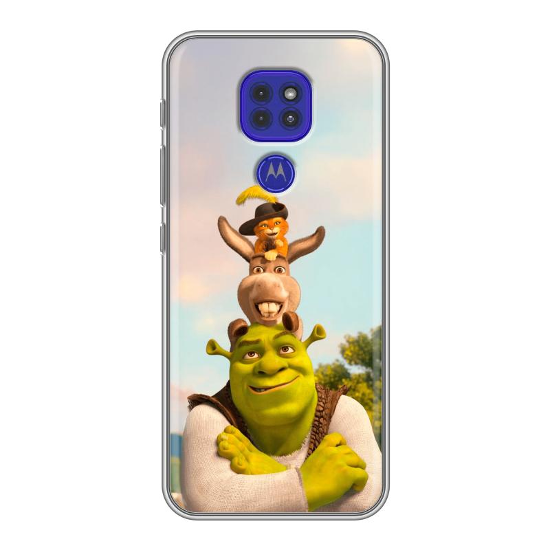 Силиконовый чехол на Motorola Moto G9 Play с принтом Шрек Shrek Силиконовый чехол на Motorola Moto G9 Play с принтом Шрек Shrek