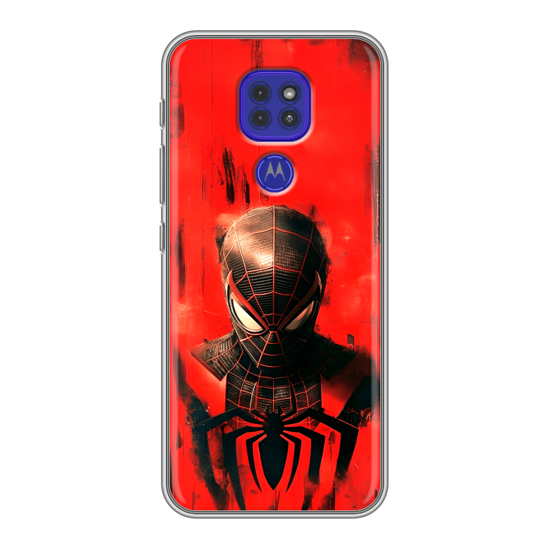 Силиконовый чехол на Motorola Moto G9 Play с принтом человек паук spiderman Силиконовый чехол на Motorola Moto G9 Play с принтом человек паук spiderman