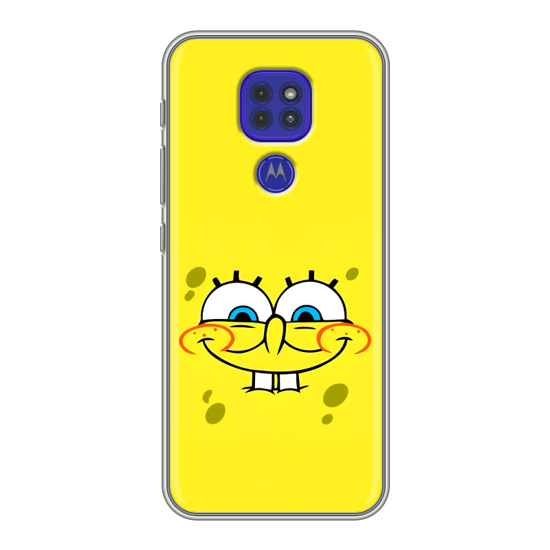 Силиконовый чехол на Motorola Moto G9 Play с принтом спанчбоб спанч боб Силиконовый чехол на Motorola Moto G9 Play с принтом спанчбоб спанч боб
