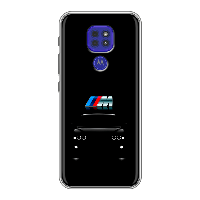 Силиконовый чехол на Motorola Moto G9 Play с принтом БМВ BMW Силиконовый чехол на Motorola Moto G9 Play с принтом БМВ BMW