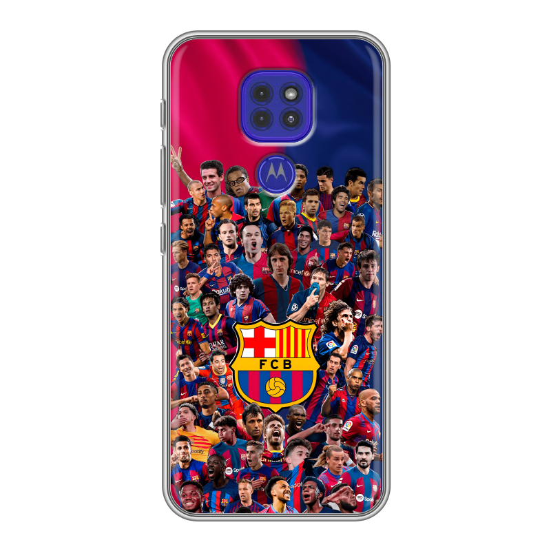 Силиконовый чехол на Motorola Moto G9 Play с принтом Барселона Barcelona Силиконовый чехол на Motorola Moto G9 Play с принтом Барселона Barcelona
