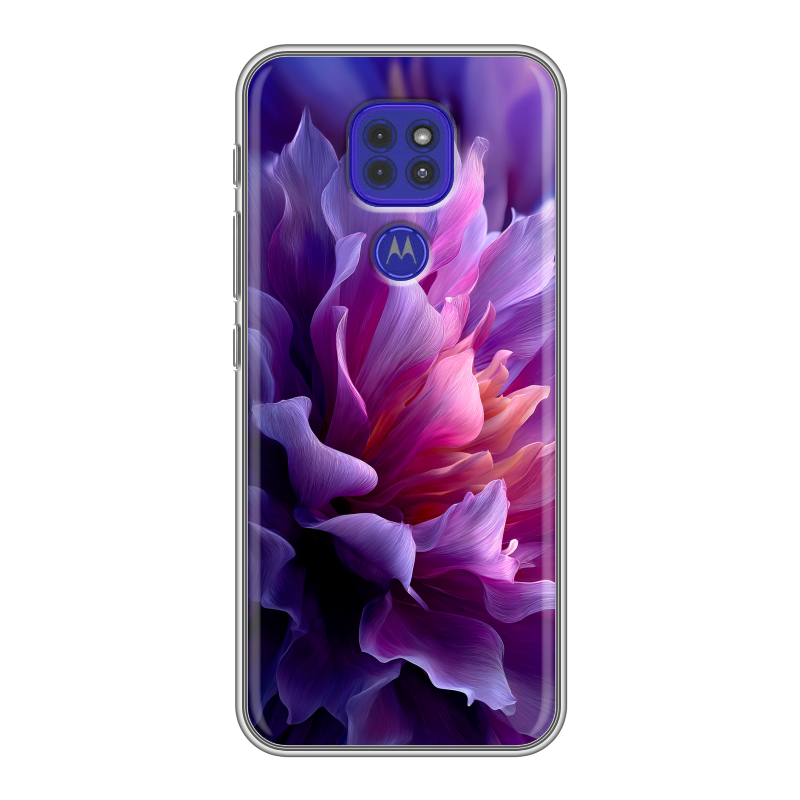 Силиконовый чехол на Motorola Moto G9 Play с принтом женский цветы Силиконовый чехол на Motorola Moto G9 Play с принтом женский цветы