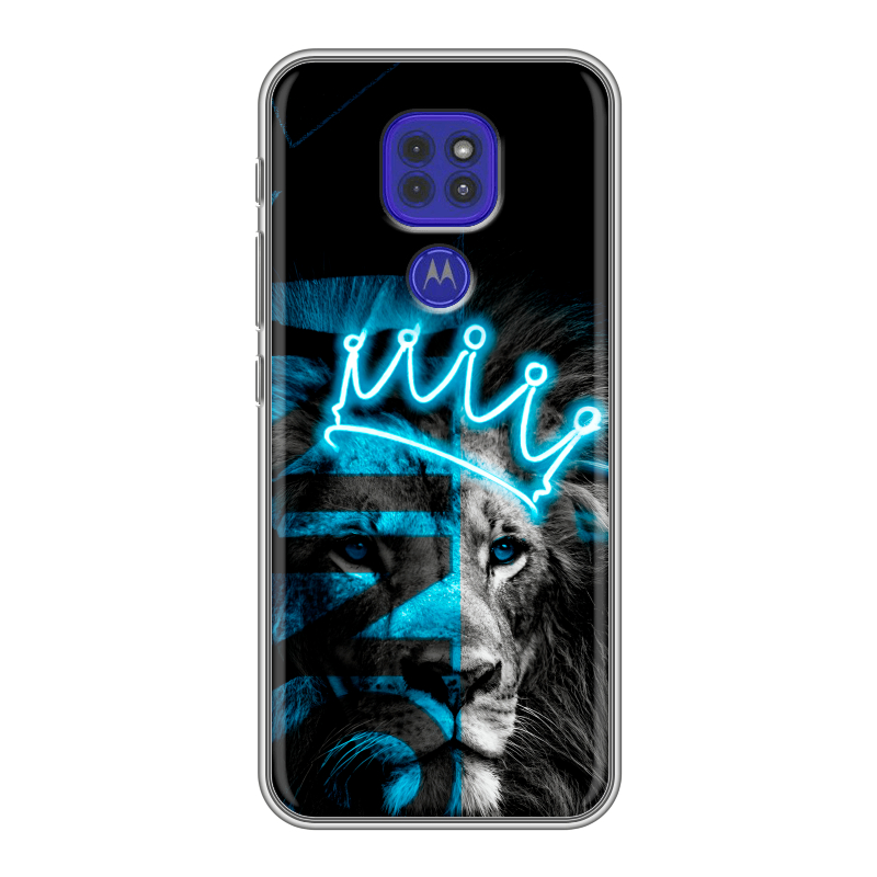 Силиконовый чехол на Motorola Moto G9 Play с принтом Король лев Силиконовый чехол на Motorola Moto G9 Play с принтом Король лев