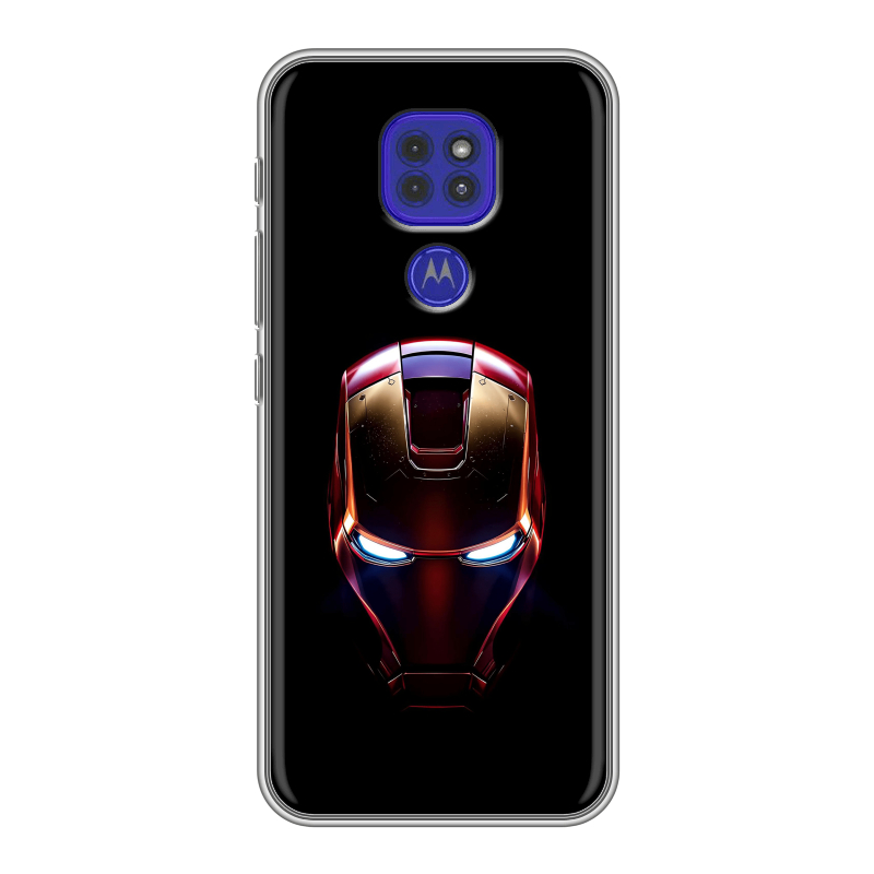 Силиконовый чехол на Motorola Moto G9 Play с принтом IronMan Железный человек Силиконовый чехол на Motorola Moto G9 Play с принтом IronMan Железный человек