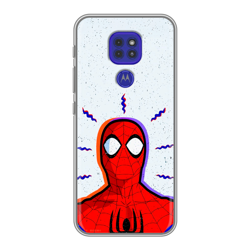 Силиконовый чехол на Motorola Moto G9 Play с принтом Spiderman Человек паук Силиконовый чехол на Motorola Moto G9 Play с принтом Spiderman Человек паук