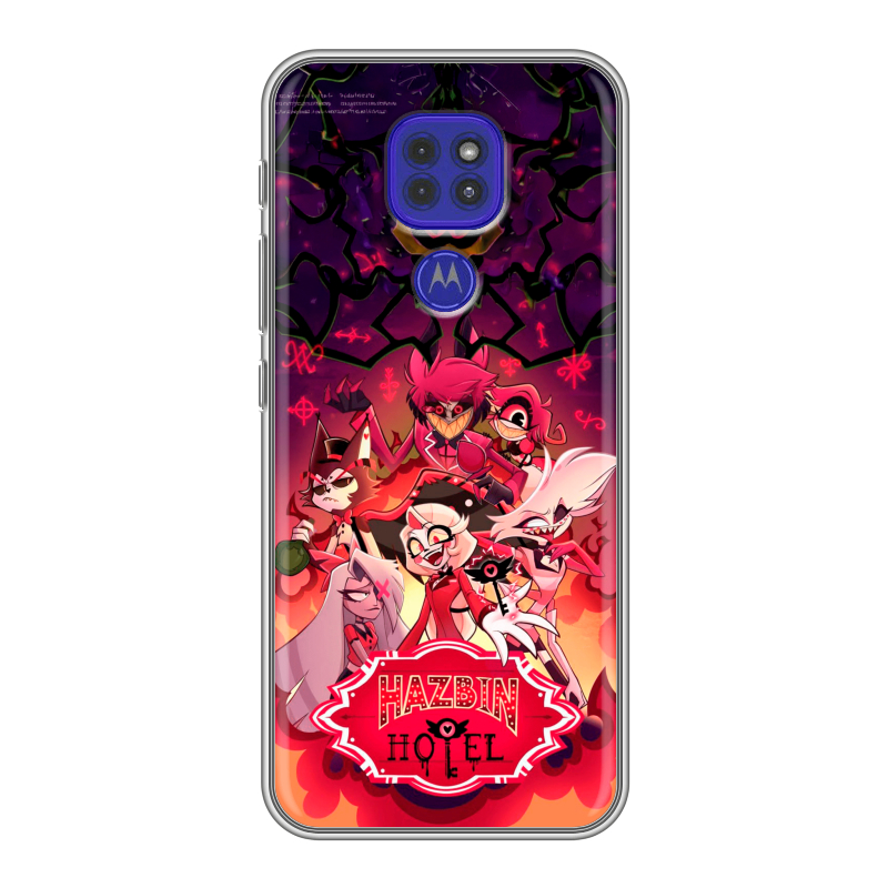 Силиконовый противоударный чехол на Motorola Moto G9 Play с принтом Hazbin Hotel Отель Хазбин Силиконовый противоударный чехол на Motorola Moto G9 Play с принтом Hazbin Hotel Отель Хазбин