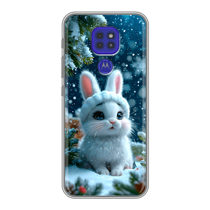 Силиконовый чехол на Motorola Moto G9 Play с принтом Новый год Силиконовый чехол на Motorola Moto G9 Play с принтом Новый год