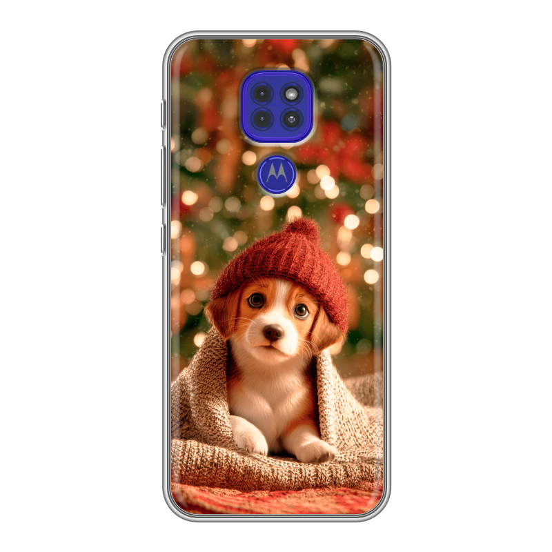 Силиконовый противоударный чехол на Motorola Moto G9 Play с принтом Новый год Силиконовый противоударный чехол на Motorola Moto G9 Play с принтом Новый год