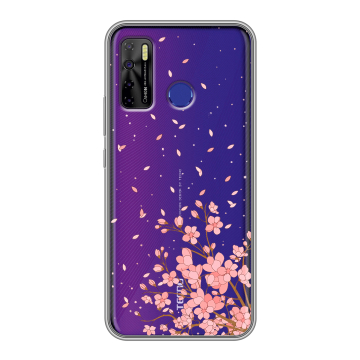 Силиконовый чехол на Tecno Camon 15 с принтом Ветка сакуры
