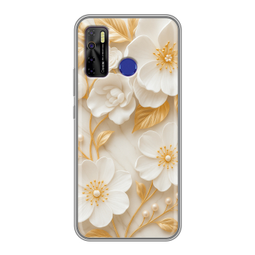 Силиконовый чехол на Tecno Camon 15 с принтом Цветы Силиконовый чехол на Tecno Camon 15 с принтом Цветы