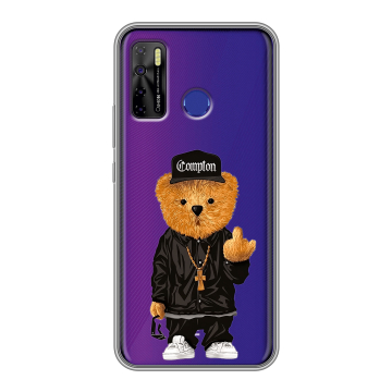 Силиконовый чехол на Tecno Camon 15 с принтом Мишка