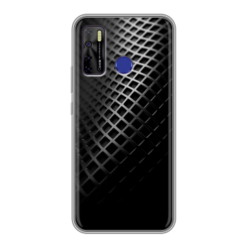 Силиконовый чехол на Tecno Camon 15 с принтом Текстура металла