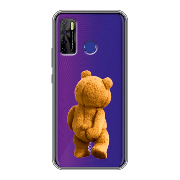 Силиконовый чехол на Tecno Camon 15 с принтом Медведь Силиконовый чехол на Tecno Camon 15 с принтом Медведь