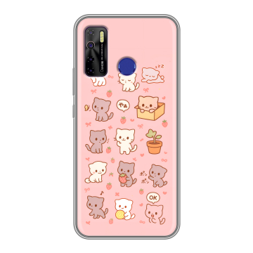 Силиконовый чехол на Tecno Camon 15 с принтом Hello Kitty Хелоу Кити