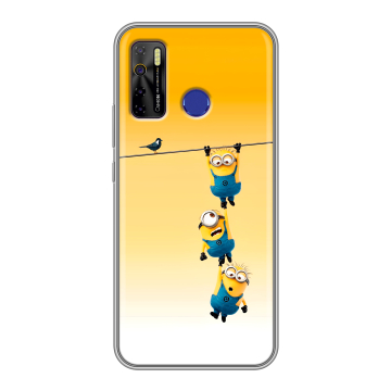 Силиконовый чехол на Tecno Camon 15 с принтом Миньоны