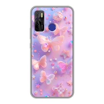 Силиконовый чехол на Tecno Camon 15 с принтом Бабочки Силиконовый чехол на Tecno Camon 15 с принтом Бабочки