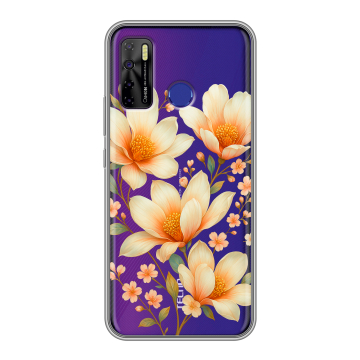 Силиконовый чехол на Tecno Camon 15 с принтом Цветы Силиконовый чехол на Tecno Camon 15 с принтом Цветы