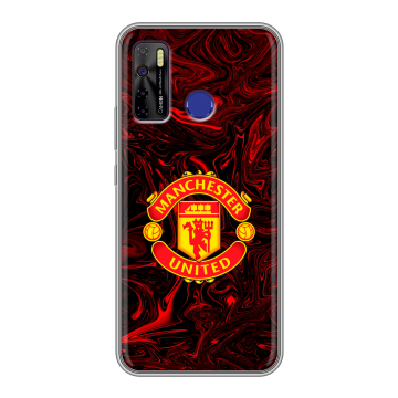 Силиконовый чехол на Tecno Camon 15 с принтом Manchester United Силиконовый чехол на Tecno Camon 15 с принтом Manchester United