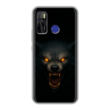 Силиконовый чехол на Tecno Camon 15 с принтом Волк Силиконовый чехол на Tecno Camon 15 с принтом Волк