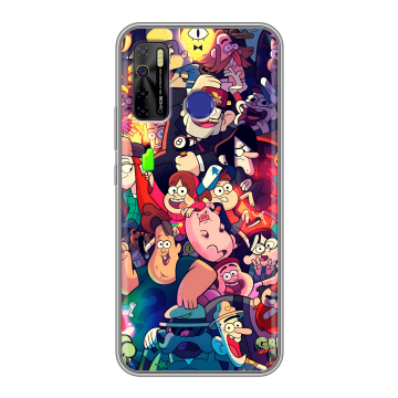 Силиконовый чехол на Tecno Camon 15 с принтом Gravity Falls Гравити Фолз