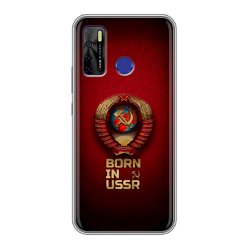 Силиконовый чехол на Tecno Camon 15 с принтом Флаг Герб СССР Силиконовый чехол на Tecno Camon 15 с принтом Флаг Герб СССР