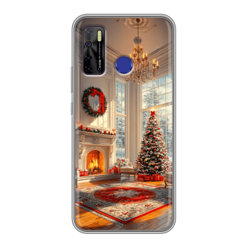 Силиконовый чехол на Tecno Camon 15 с принтом Новый год Силиконовый чехол на Tecno Camon 15 с принтом Новый год