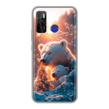Силиконовый чехол на Tecno Camon 15 с принтом Новый год Силиконовый чехол на Tecno Camon 15 с принтом Новый год