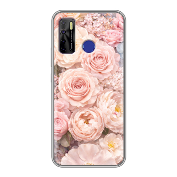 Силиконовый чехол на Tecno Camon 15 с принтом женский