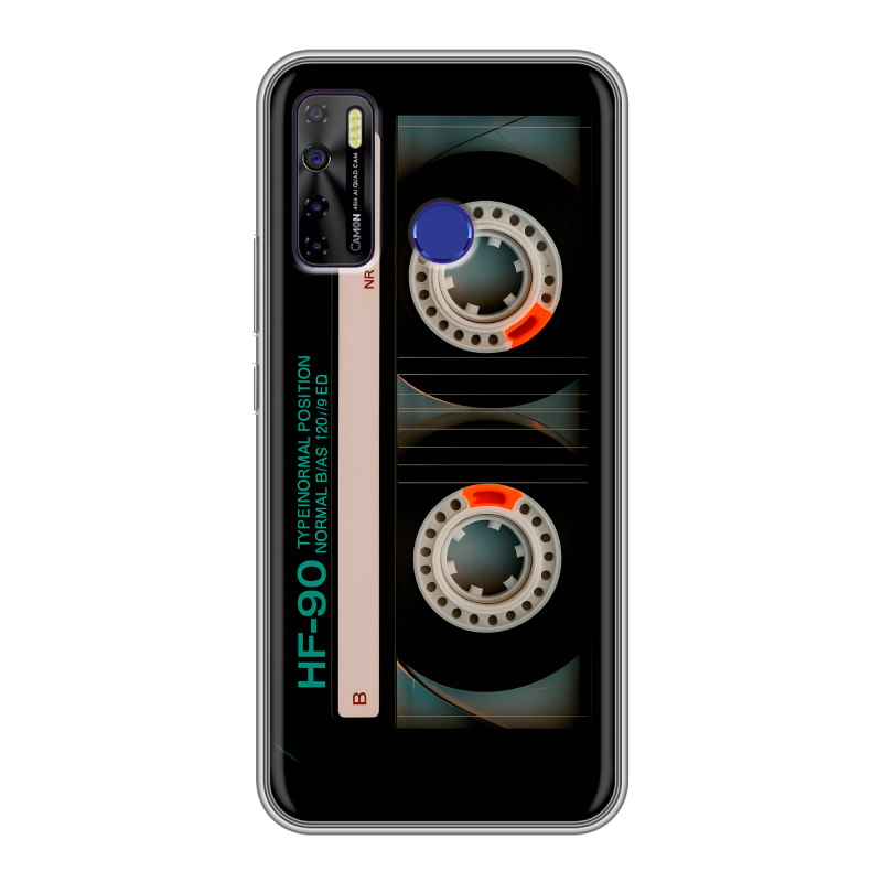Силиконовый чехол на Tecno Camon 15 с принтом Кассета Силиконовый чехол на Tecno Camon 15 с принтом Кассета